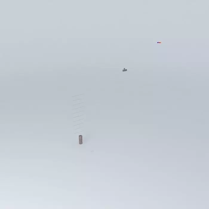 Propulsion kite flying in air Free 3D model_0