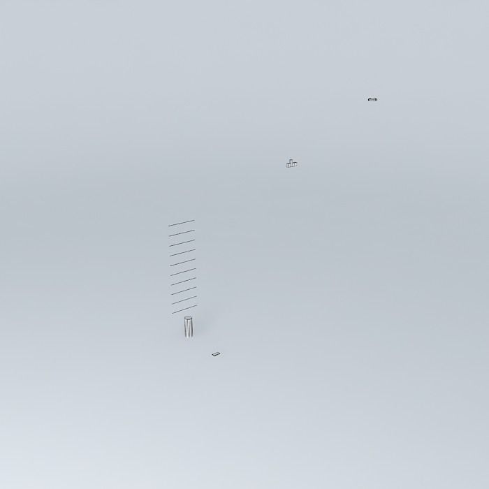 Propulsion kite flying in air Free 3D model_3