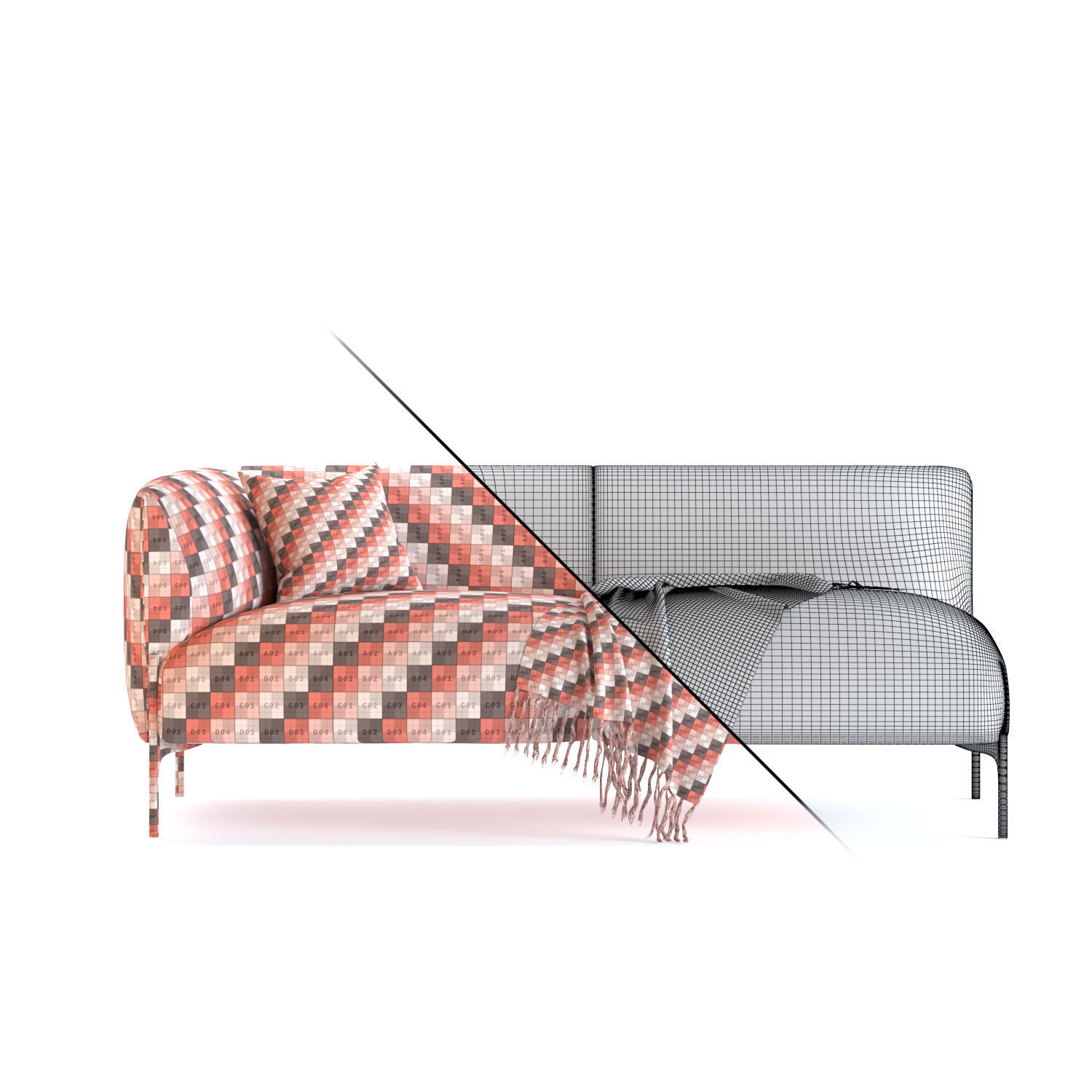 Panda Sofa 3D model_5