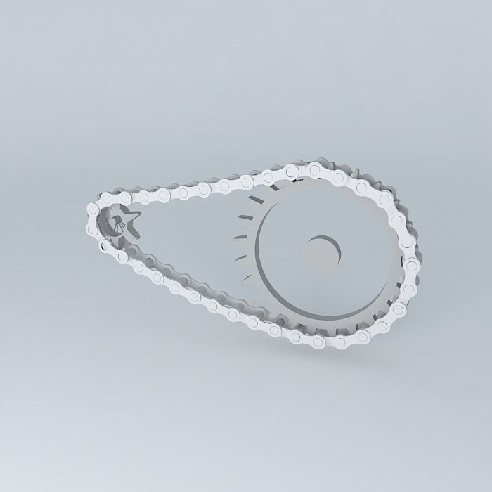Bicycle chain Free 3D model_1