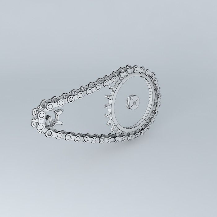 Bicycle chain Free 3D model_4