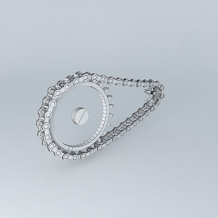 Bicycle chain Free 3D model_3