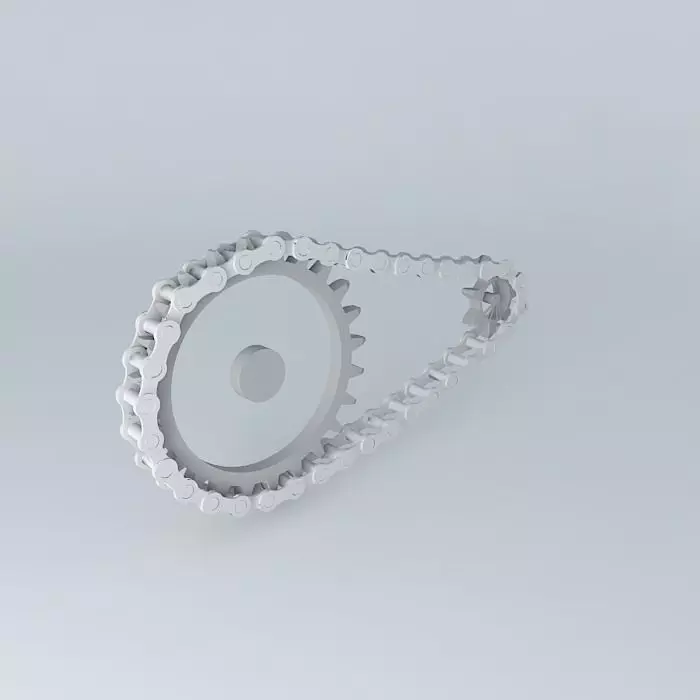Bicycle chain Free 3D model_0