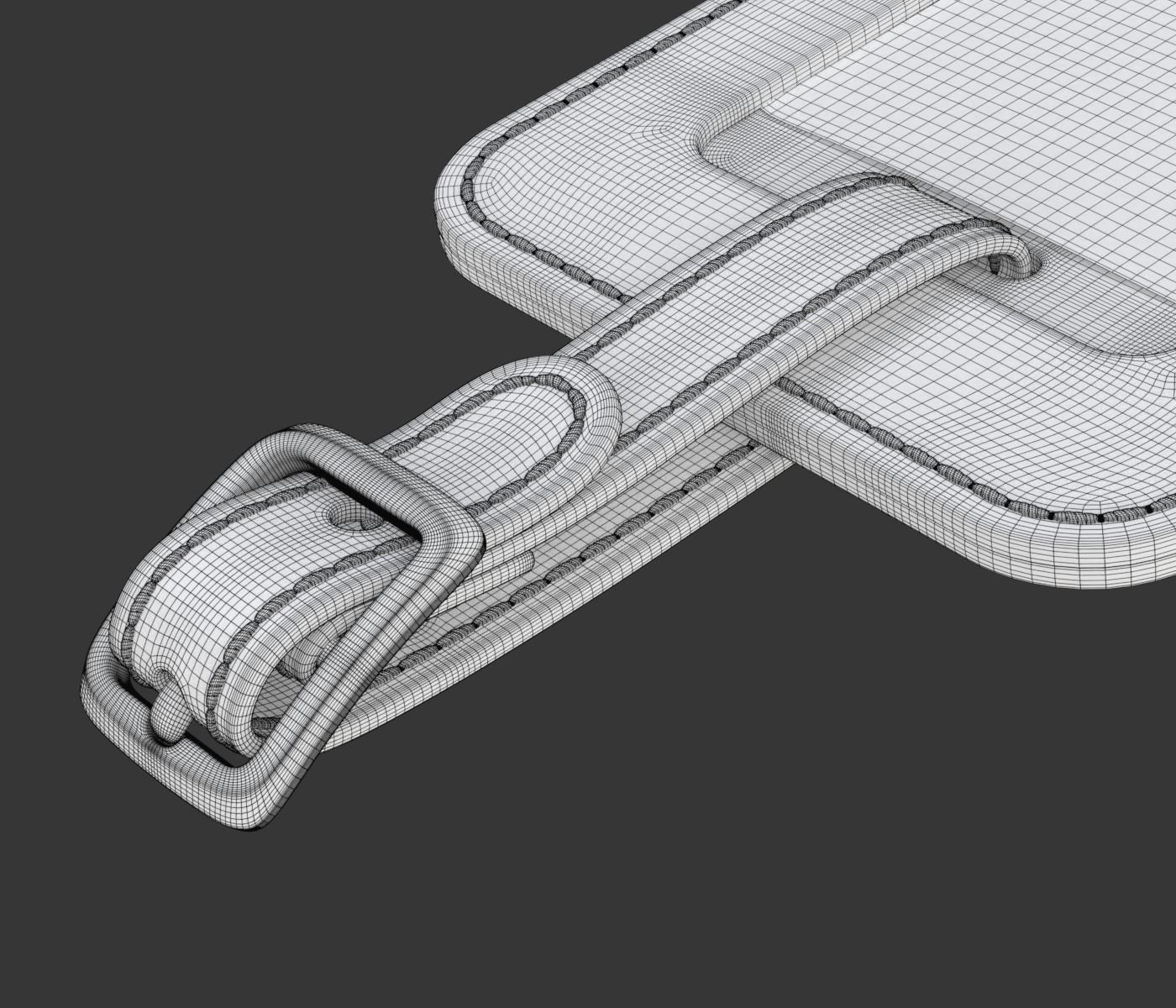 Leather Luggage Tag 3D model_28
