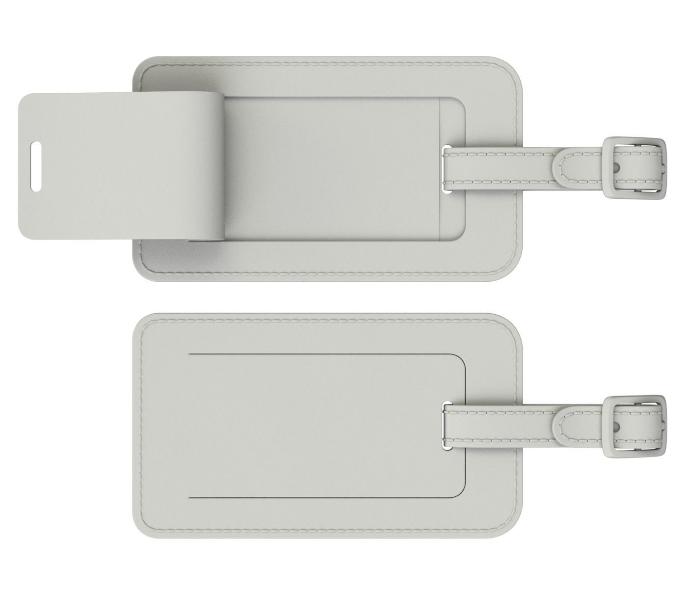 Leather Luggage Tag 3D model_18