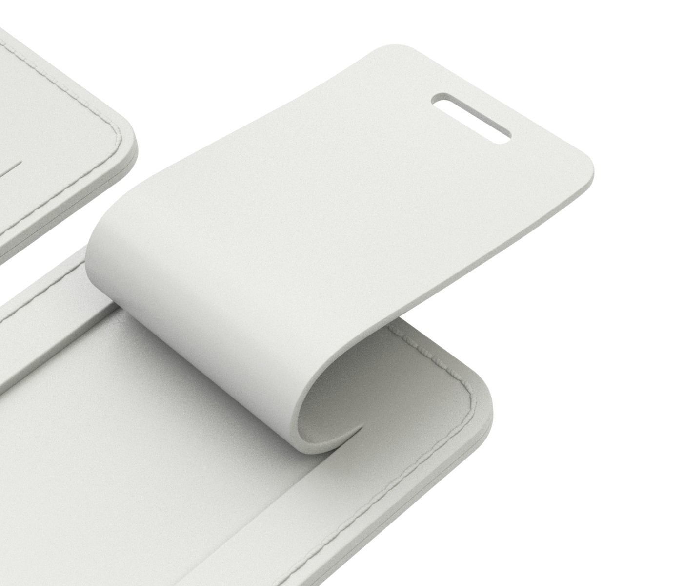 Leather Luggage Tag 3D model_15