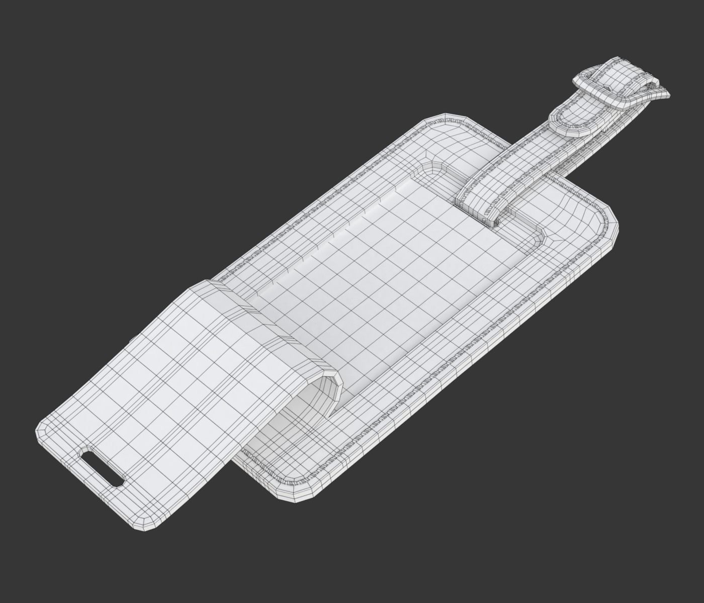 Leather Luggage Tag 3D model_24