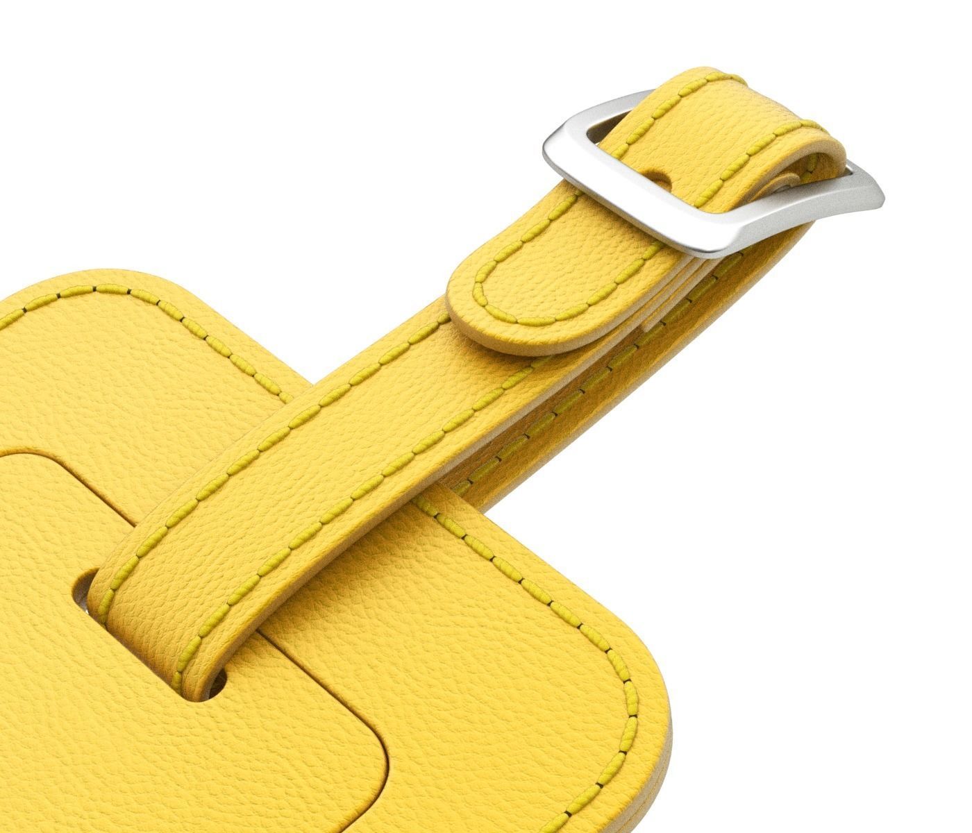 Leather Luggage Tag 3D model_4
