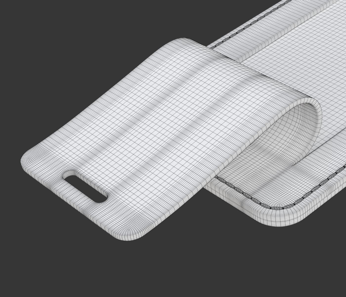 Leather Luggage Tag 3D model_29