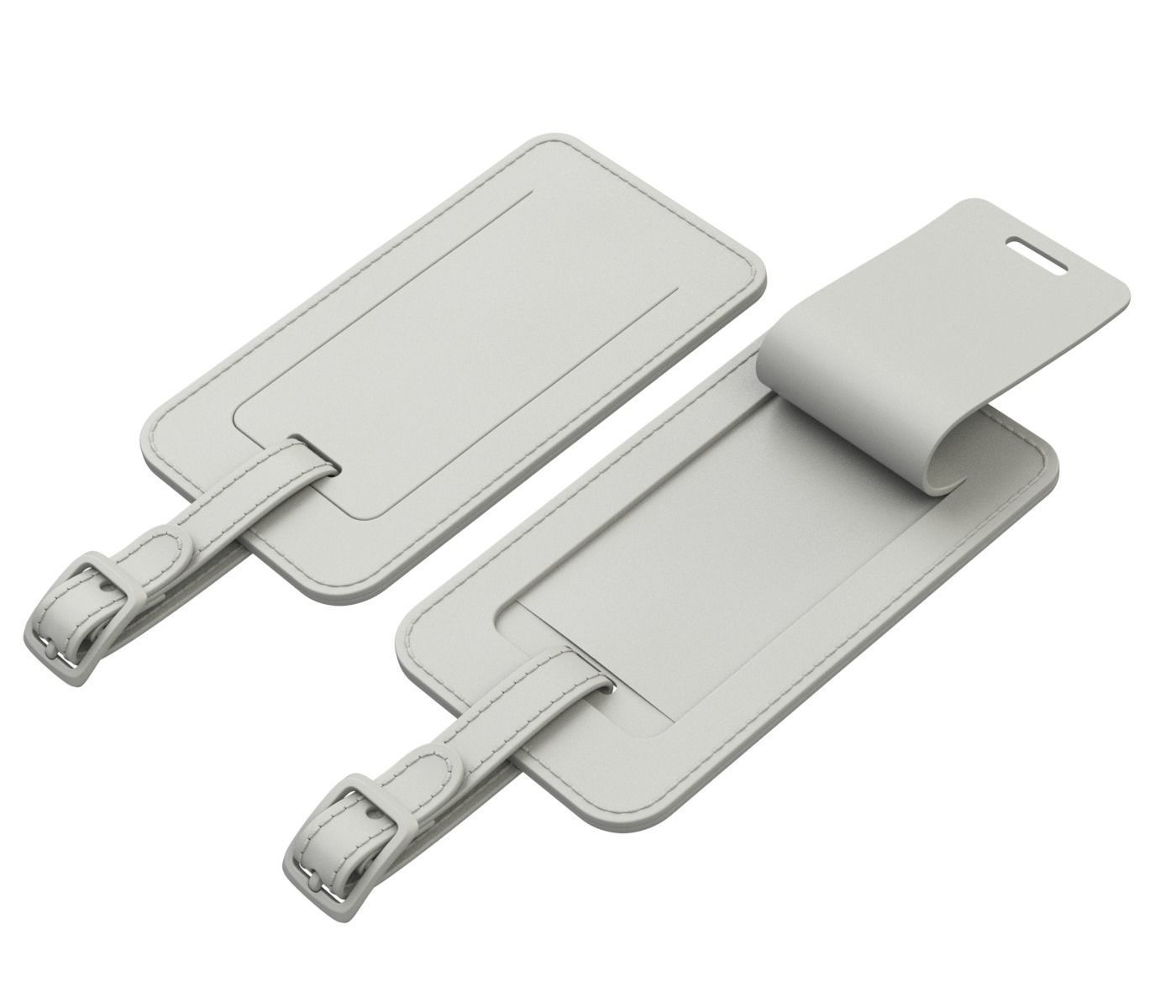 Leather Luggage Tag 3D model_13