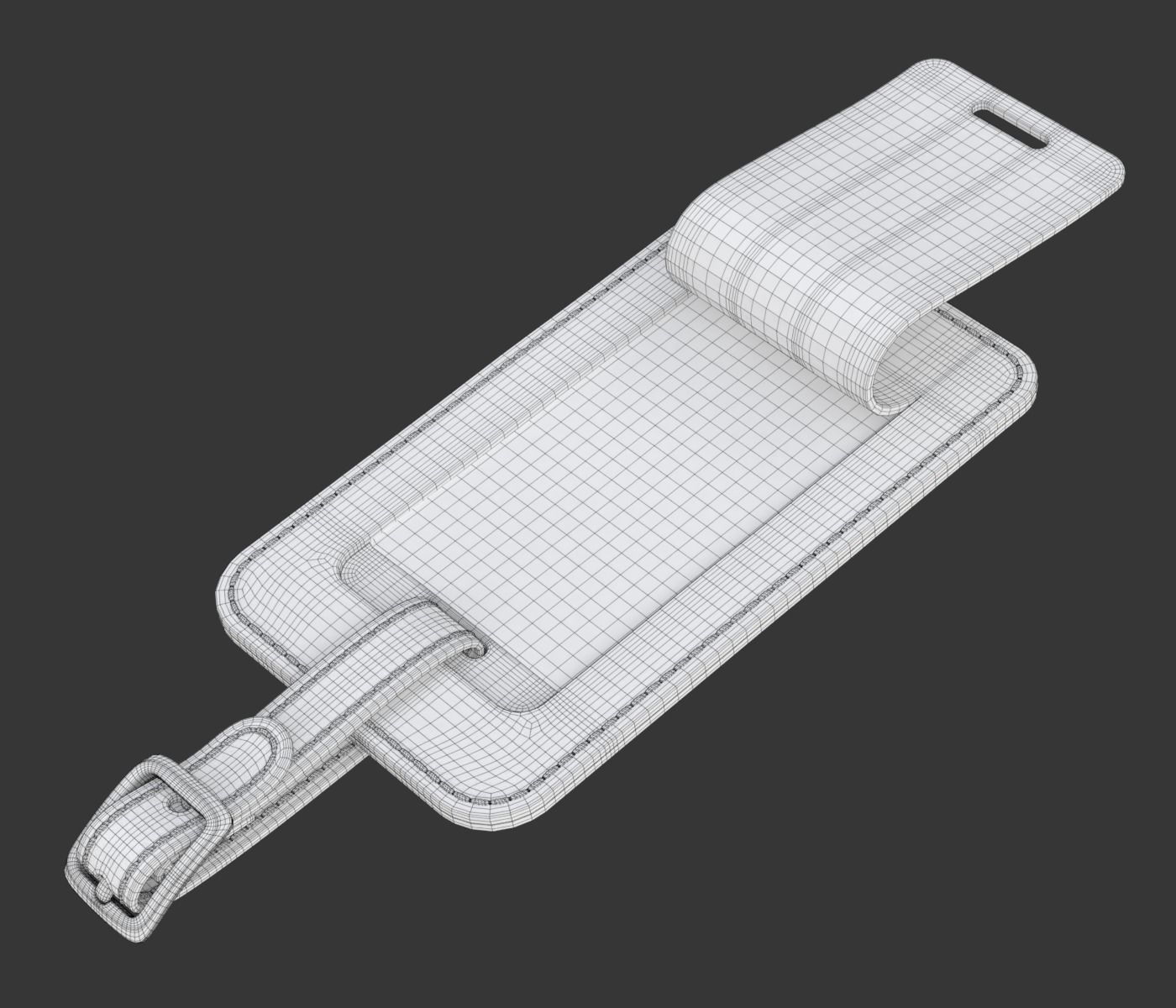 Leather Luggage Tag 3D model_26