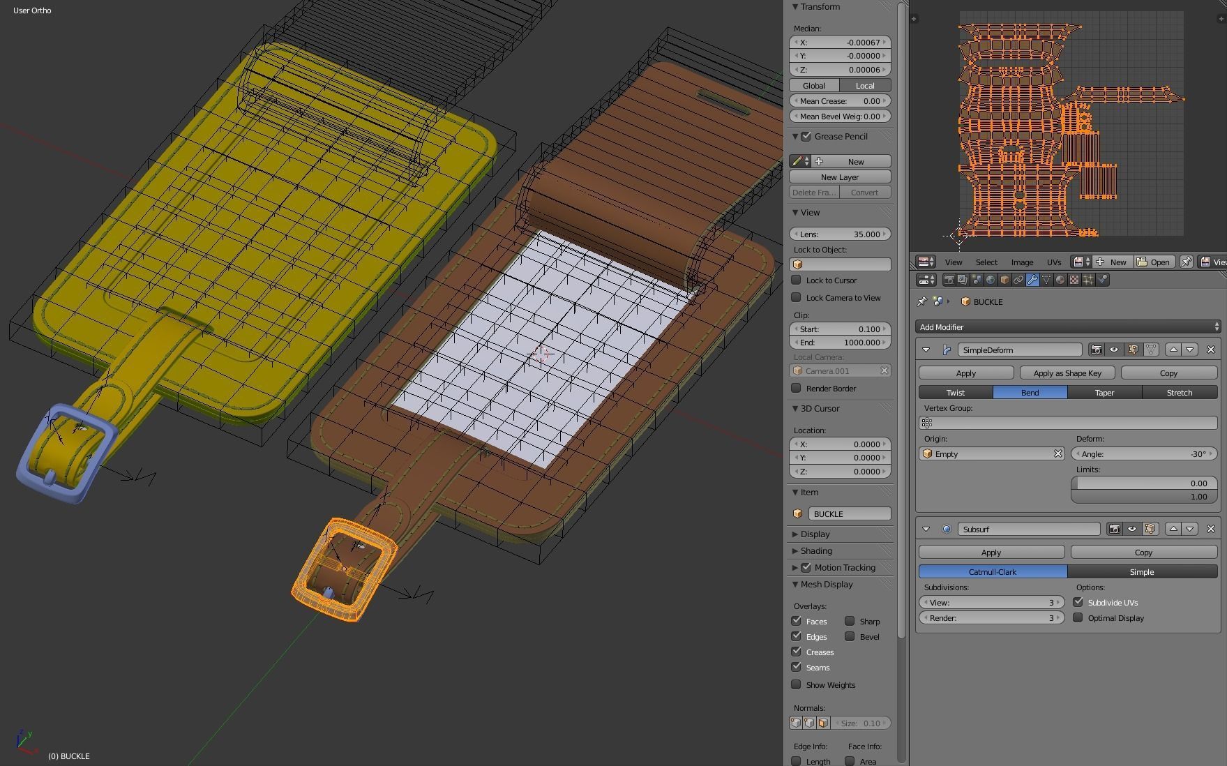 Leather Luggage Tag 3D model_22
