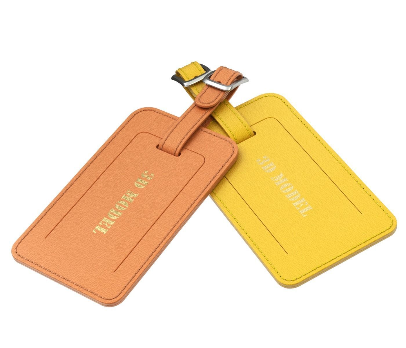 Leather Luggage Tag 3D model_11