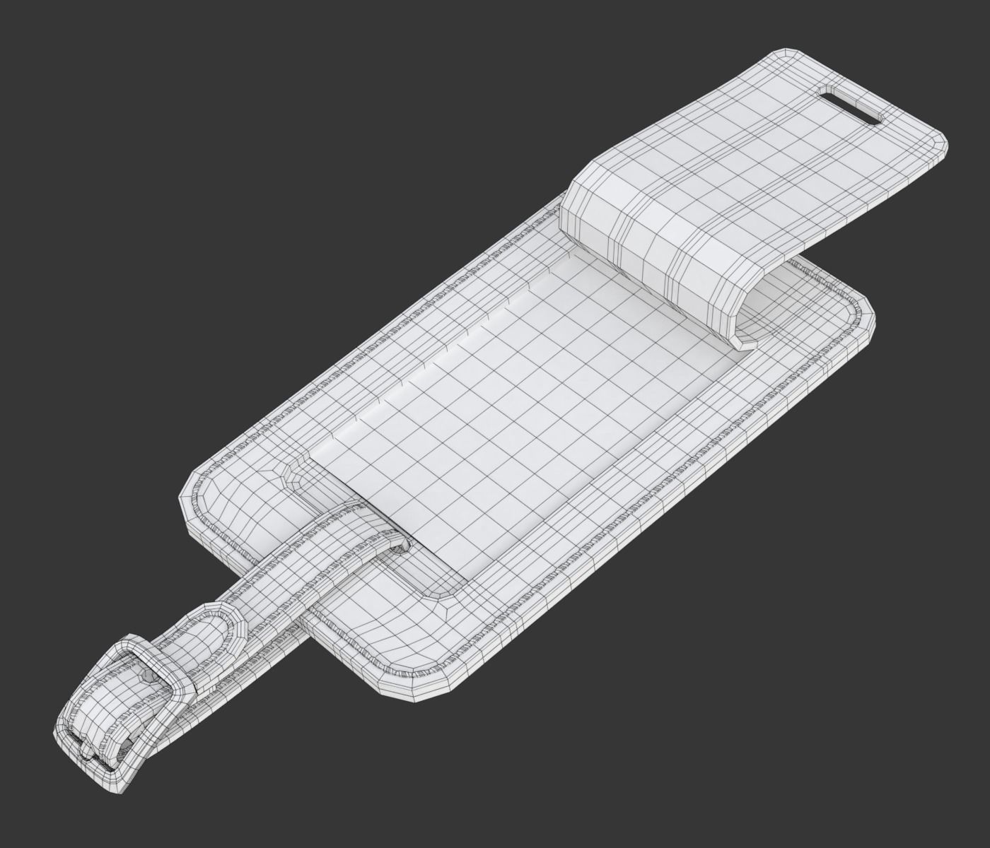 Leather Luggage Tag 3D model_23