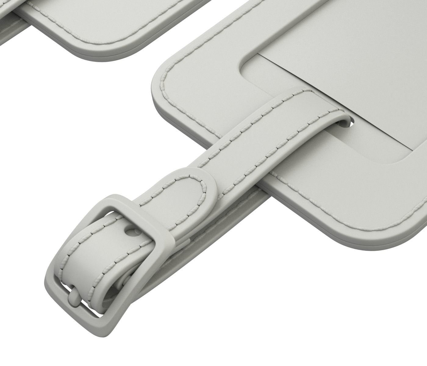 Leather Luggage Tag 3D model_14