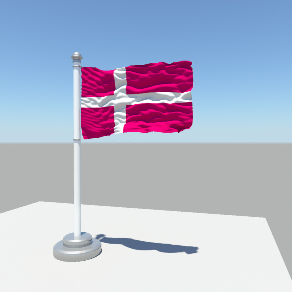 Denmark flag 3D model_1