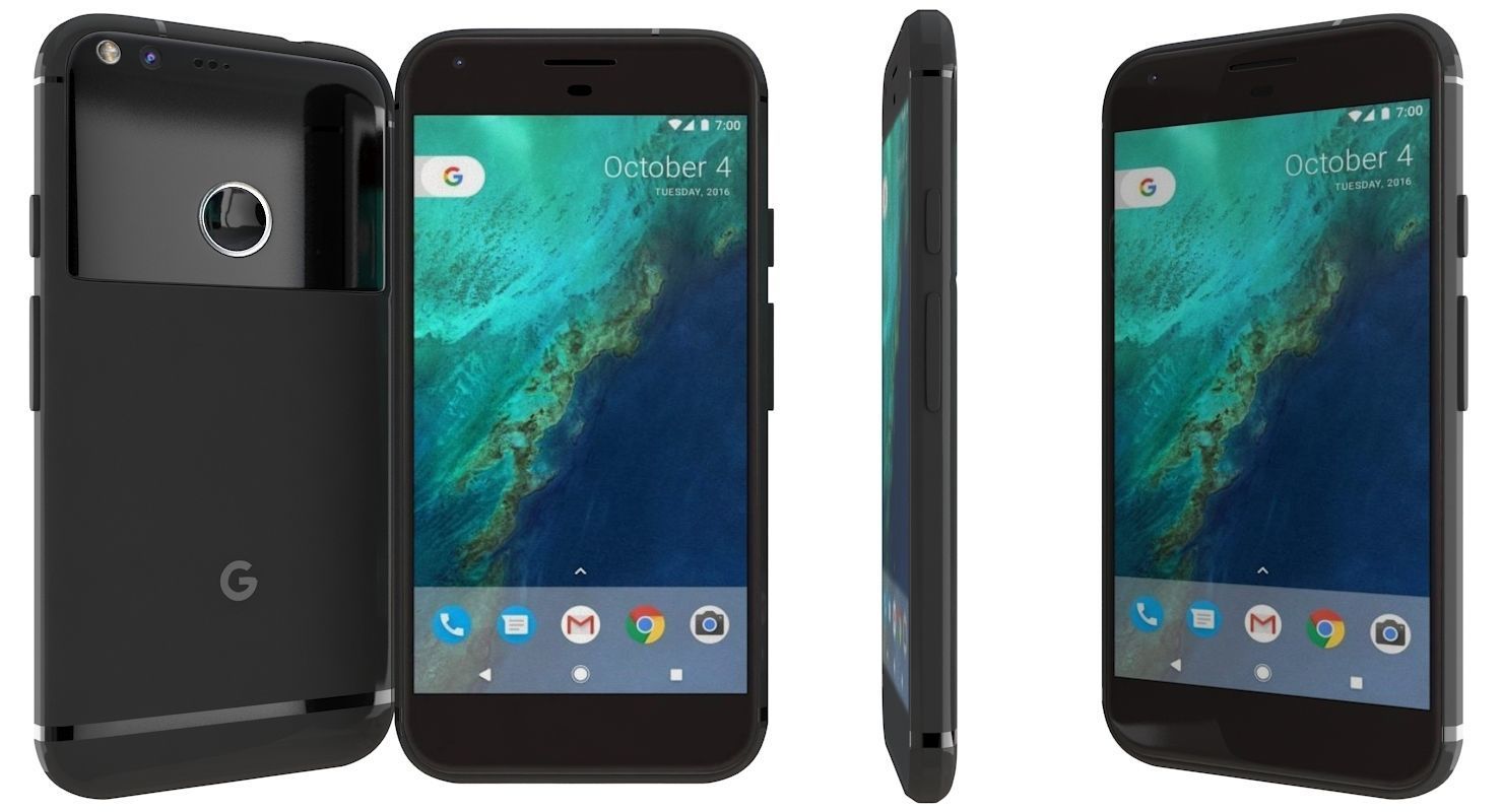 Google Pixel XL Quite Black 3D model_4