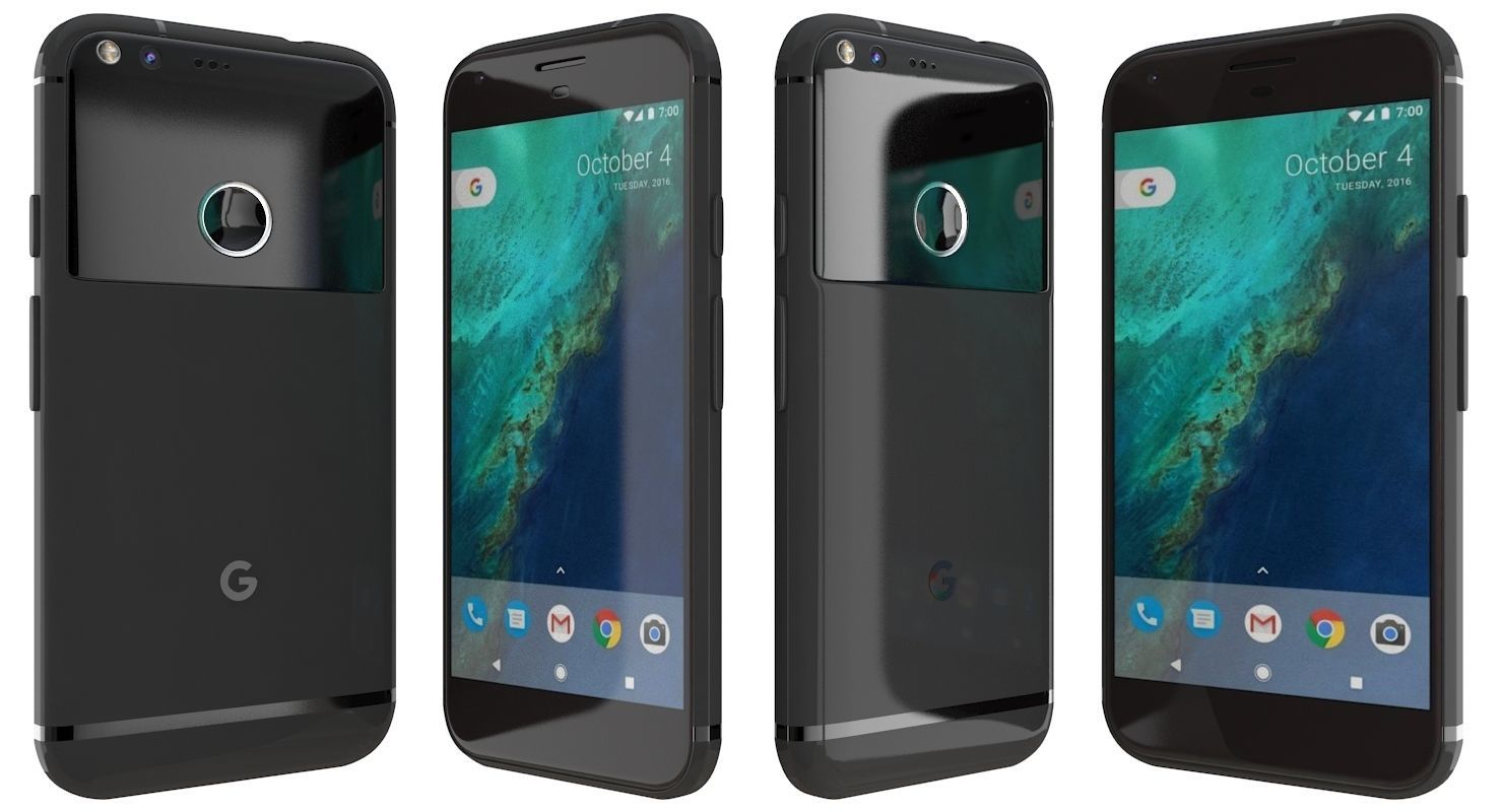 Google Pixel XL Quite Black 3D model_2