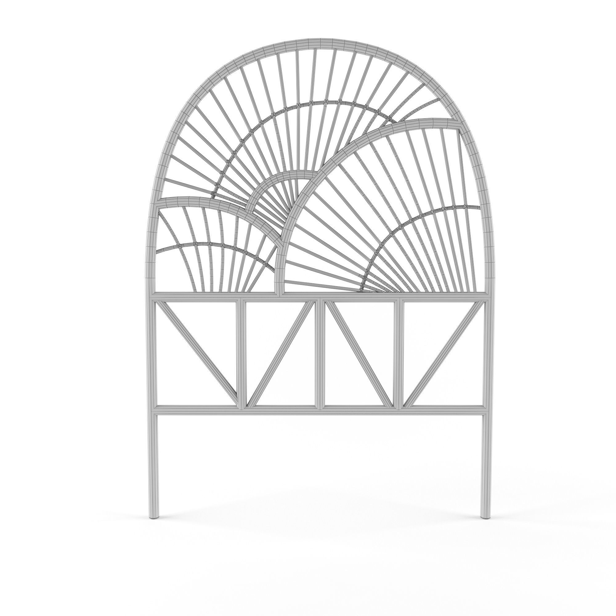 rattan headboard 7 3D model_1