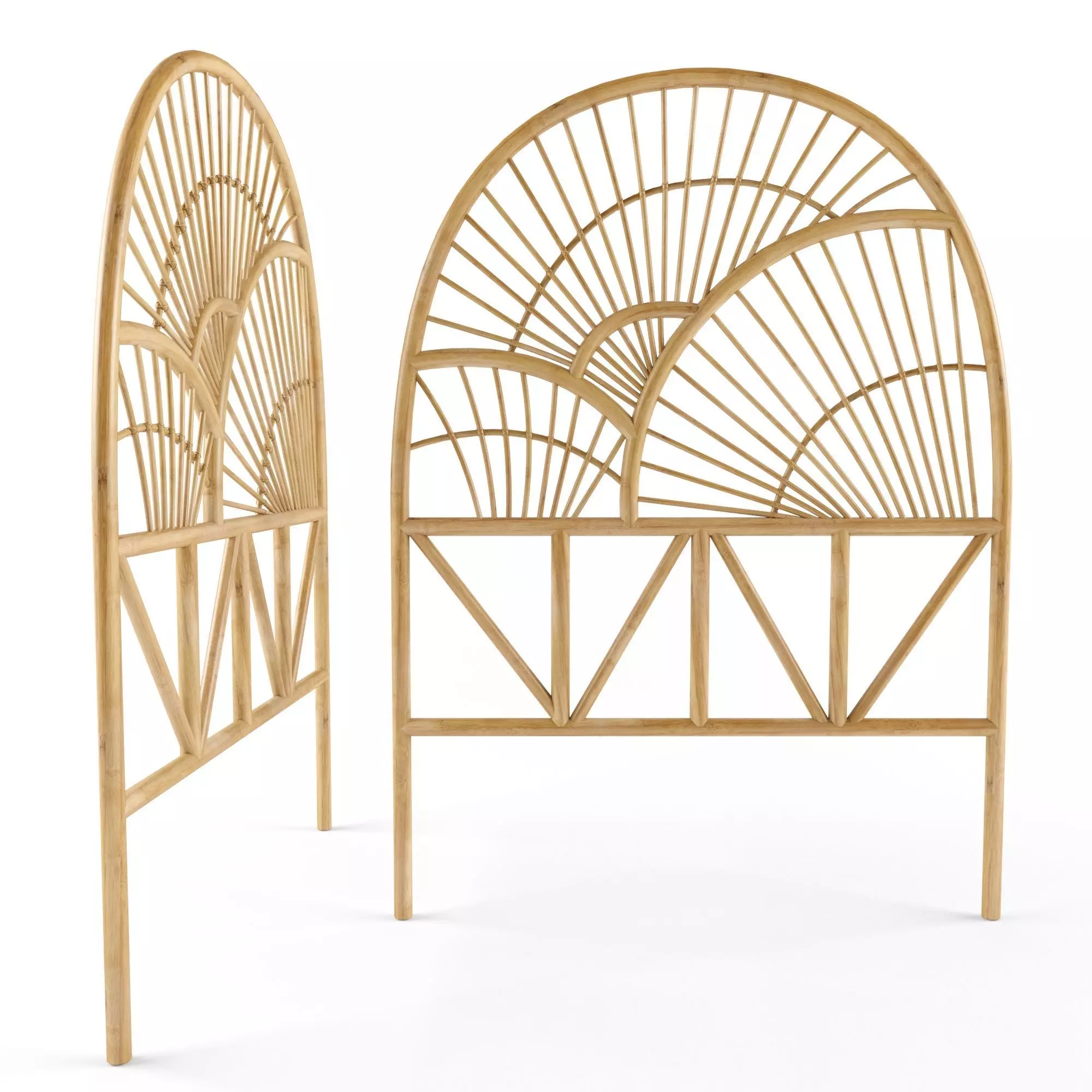 rattan headboard 7 3D model_0