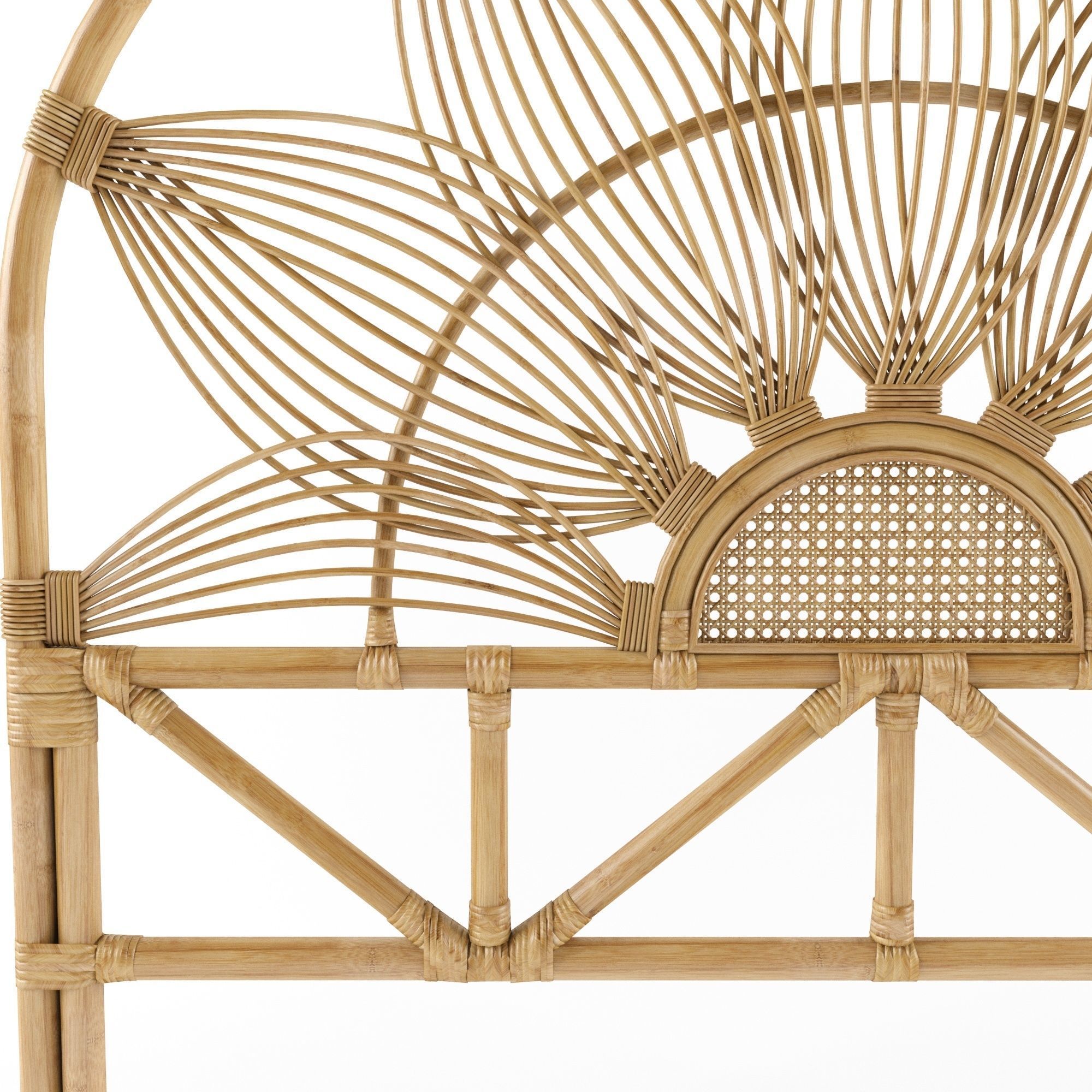 rattan headboard 8 3D model_2
