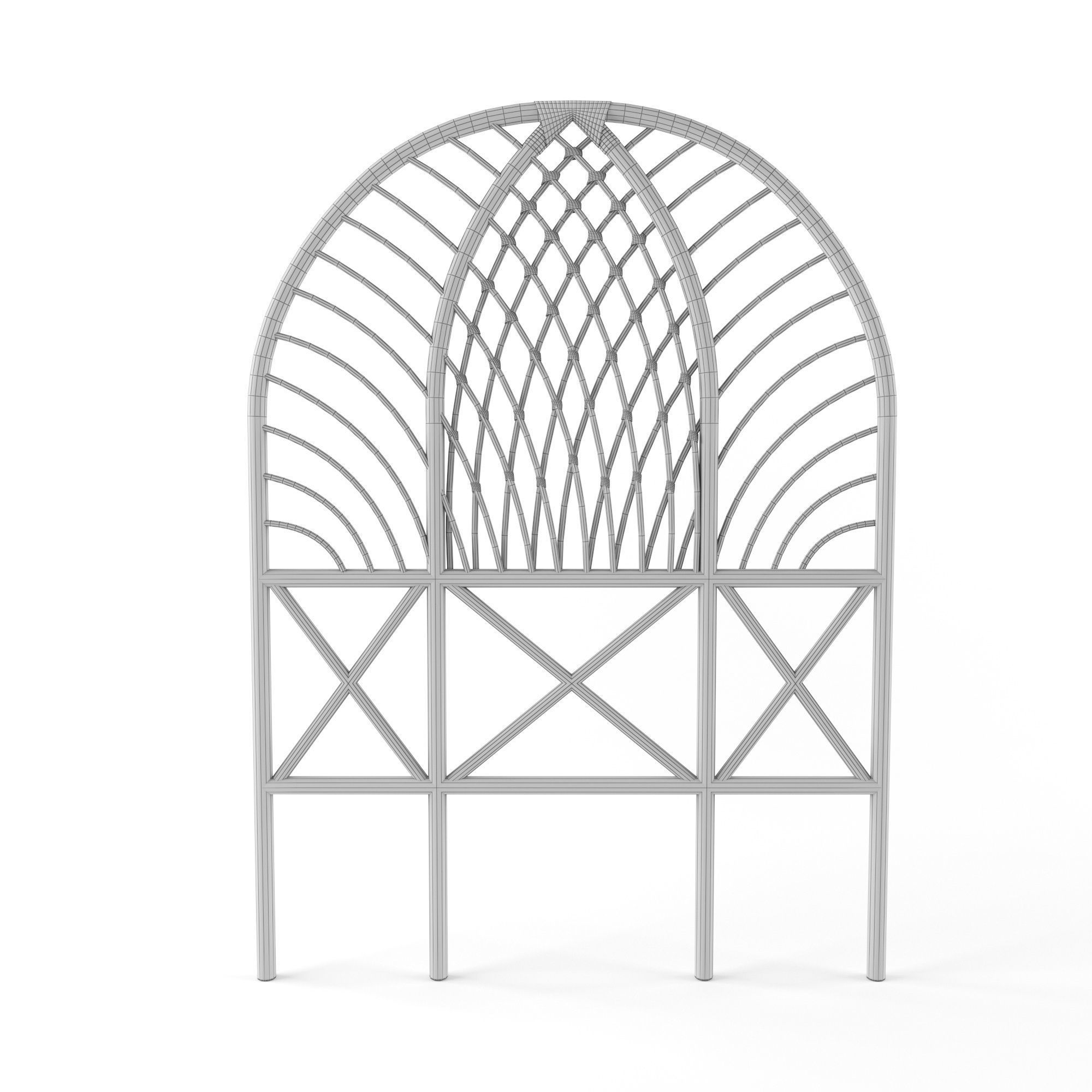 rattan headboard 9 3D model_1