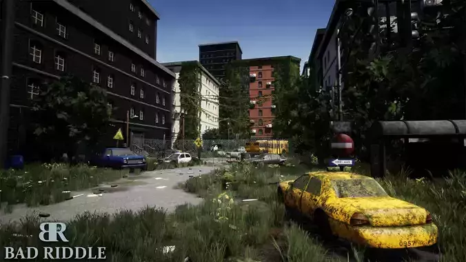 Post Apocalyptic World Vol I for Unreal Engine Low-poly 3D model