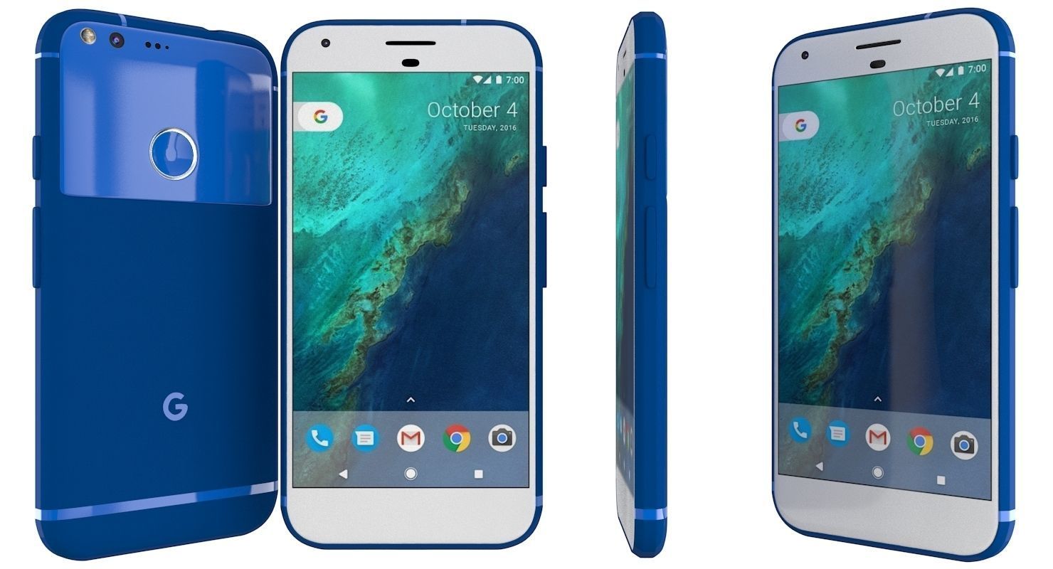 Google Pixel XL Really Blue 3D model_4