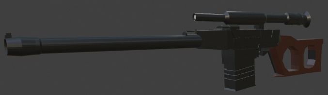 vss sniper Free low-poly 3D model_1
