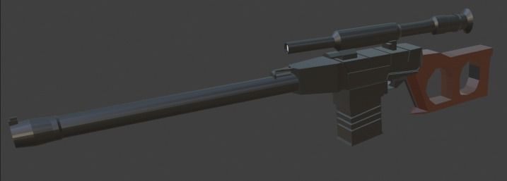 vss sniper Free low-poly 3D model_2