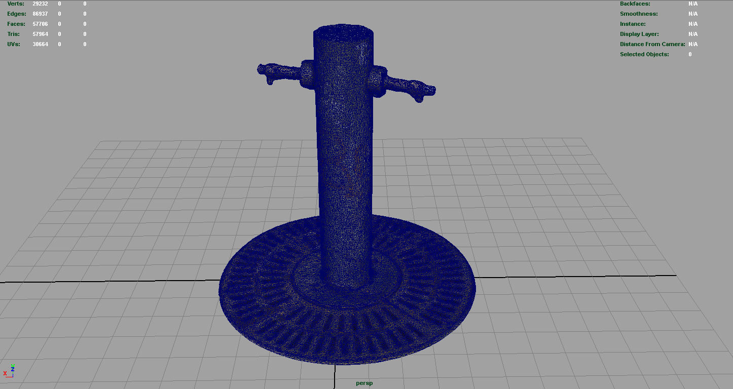 Fountain old water jug with graffiti Low-poly 3D model_8