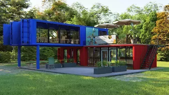 Mobile library 3D model