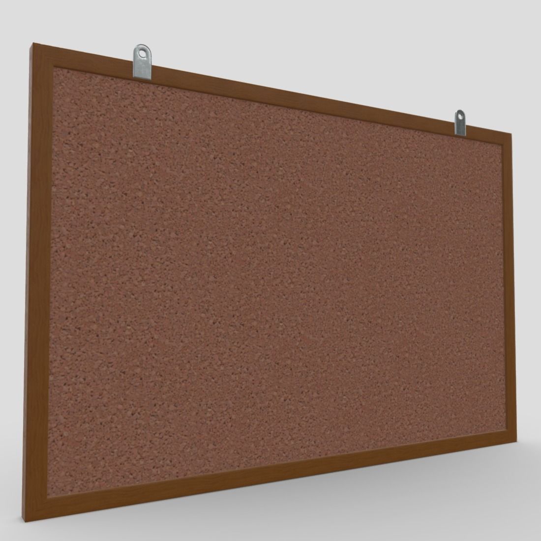 Corkboard metal bar with stripe Low-poly 3D model_8