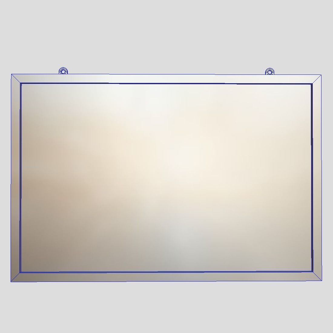 Corkboard metal bar with stripe Low-poly 3D model_3