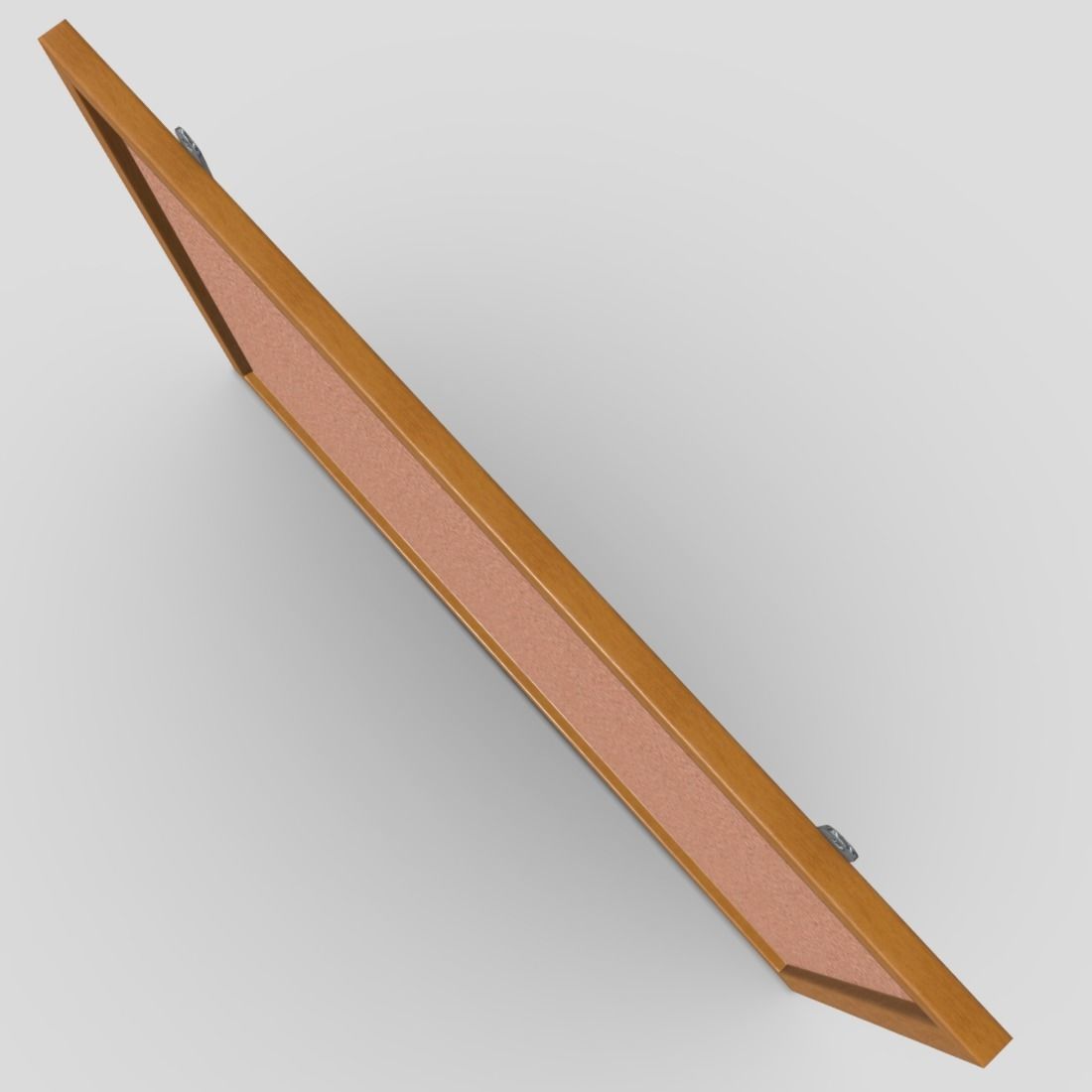 Corkboard metal bar with stripe Low-poly 3D model_6