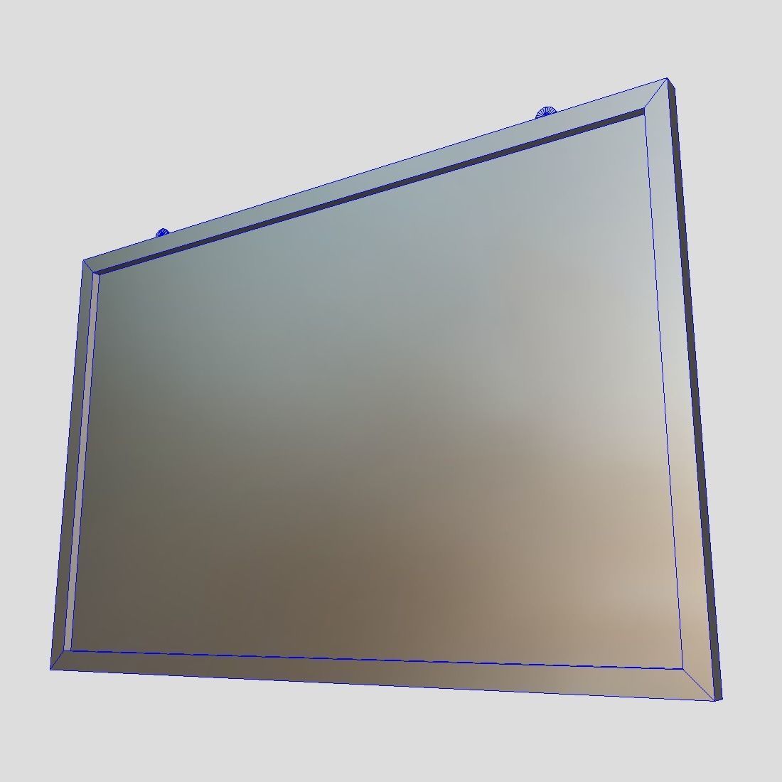 Corkboard metal bar with stripe Low-poly 3D model_11