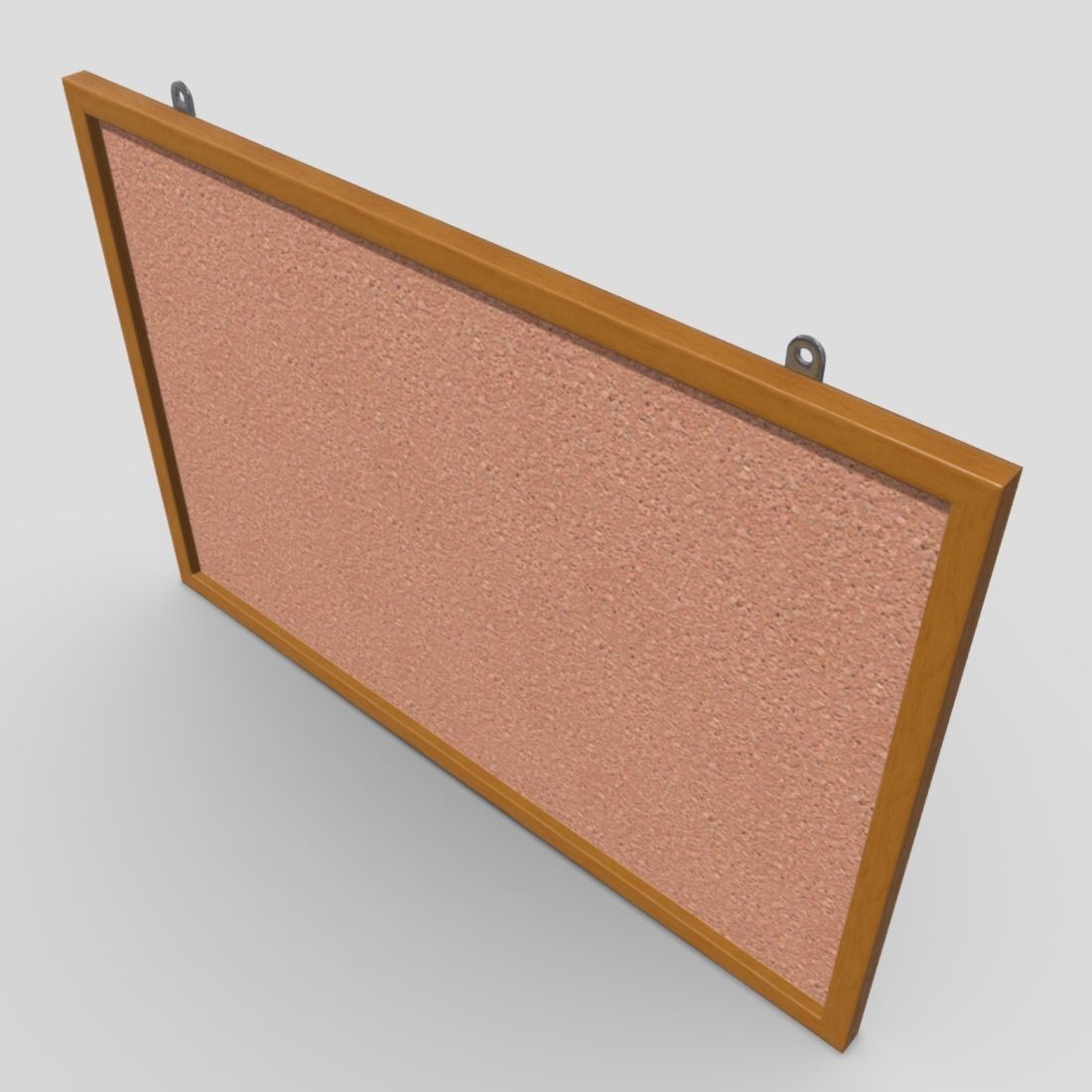 Corkboard metal bar with stripe Low-poly 3D model_4