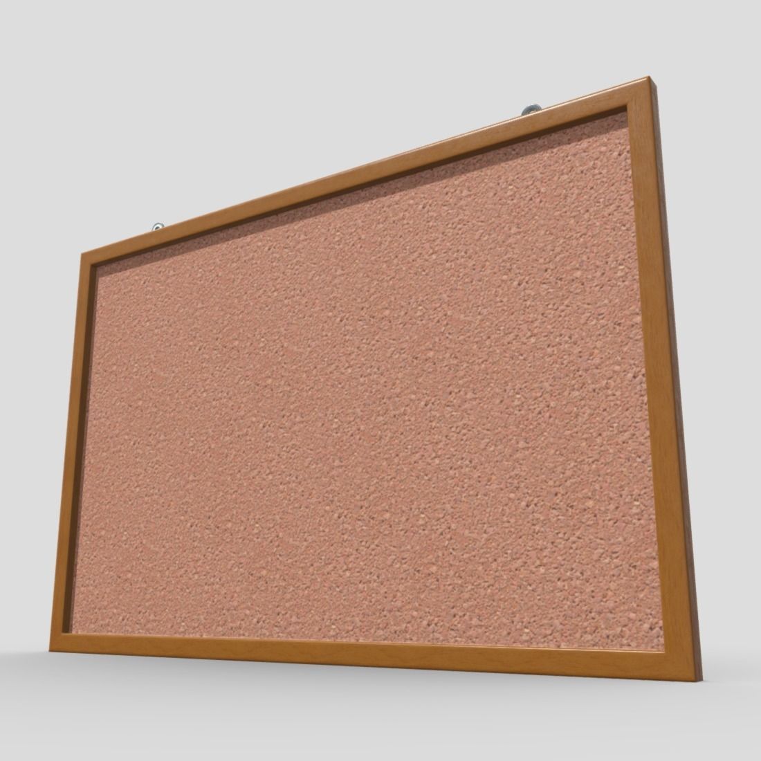Corkboard metal bar with stripe Low-poly 3D model_10