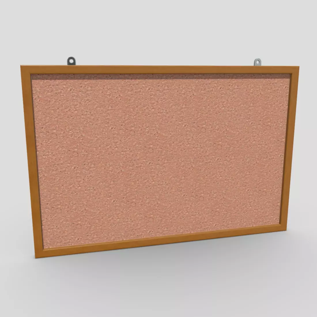 Corkboard metal bar with stripe Low-poly 3D model_0
