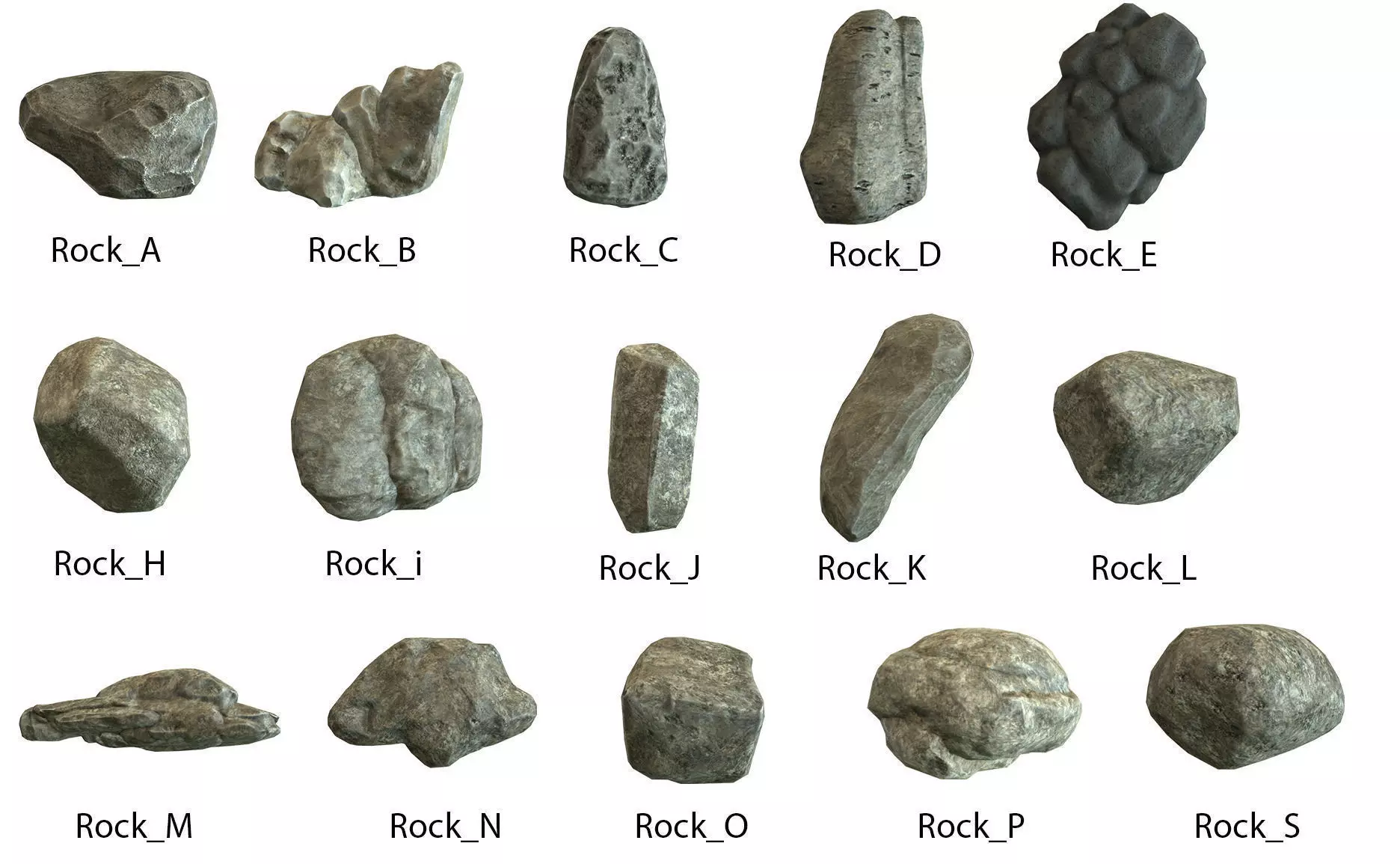 Rock Pack 3D model_0