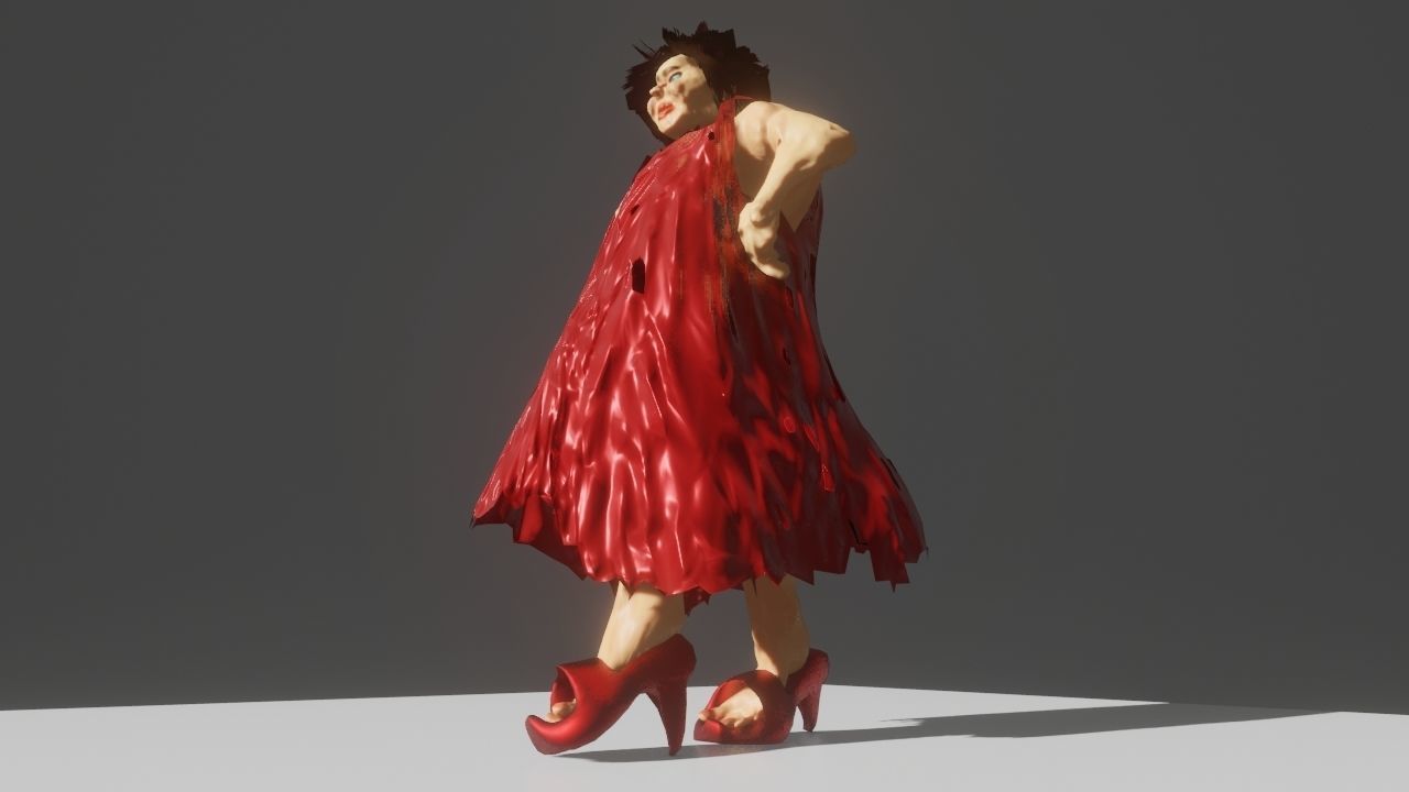 Galmaon Fat Women Low-poly 3D model_9