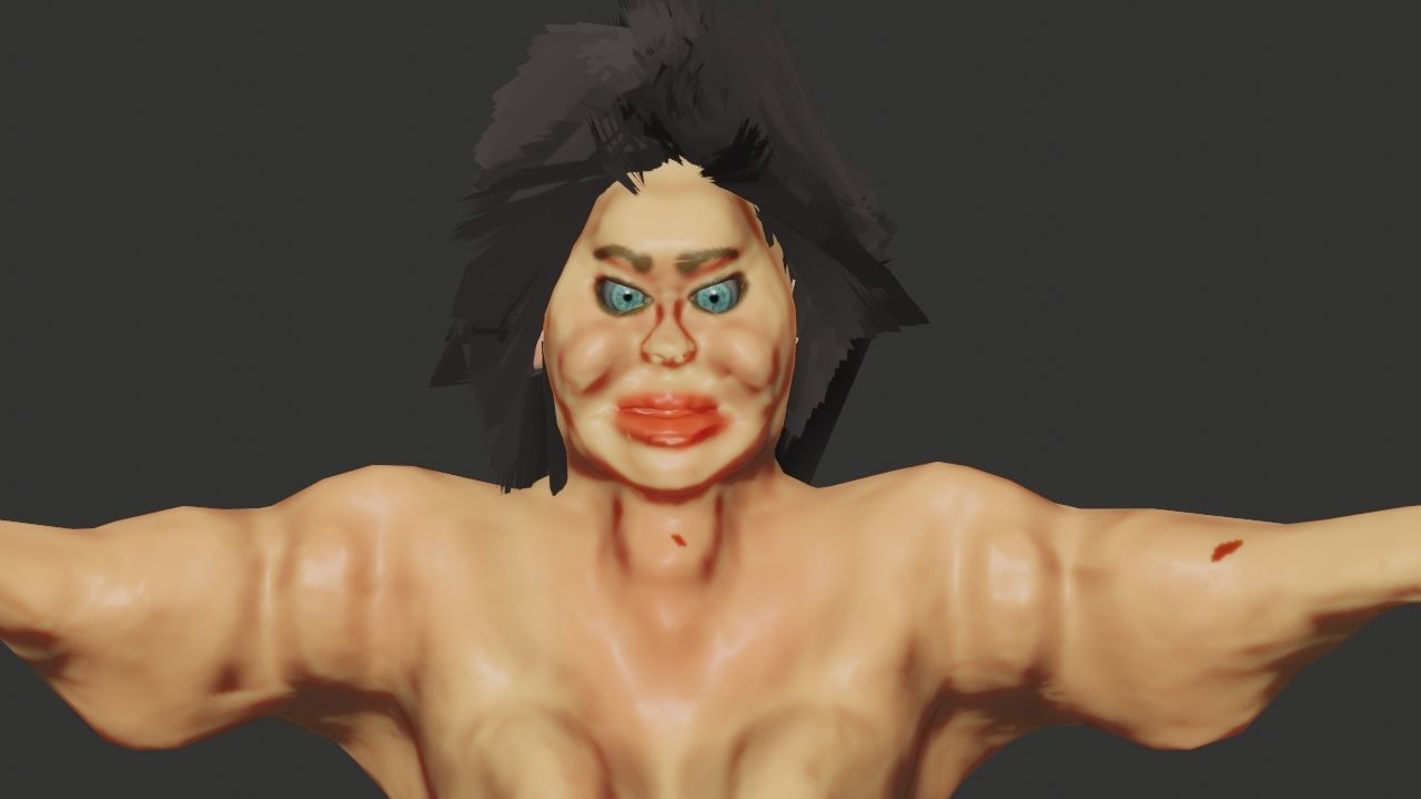 Galmaon Fat Women Low-poly 3D model_3