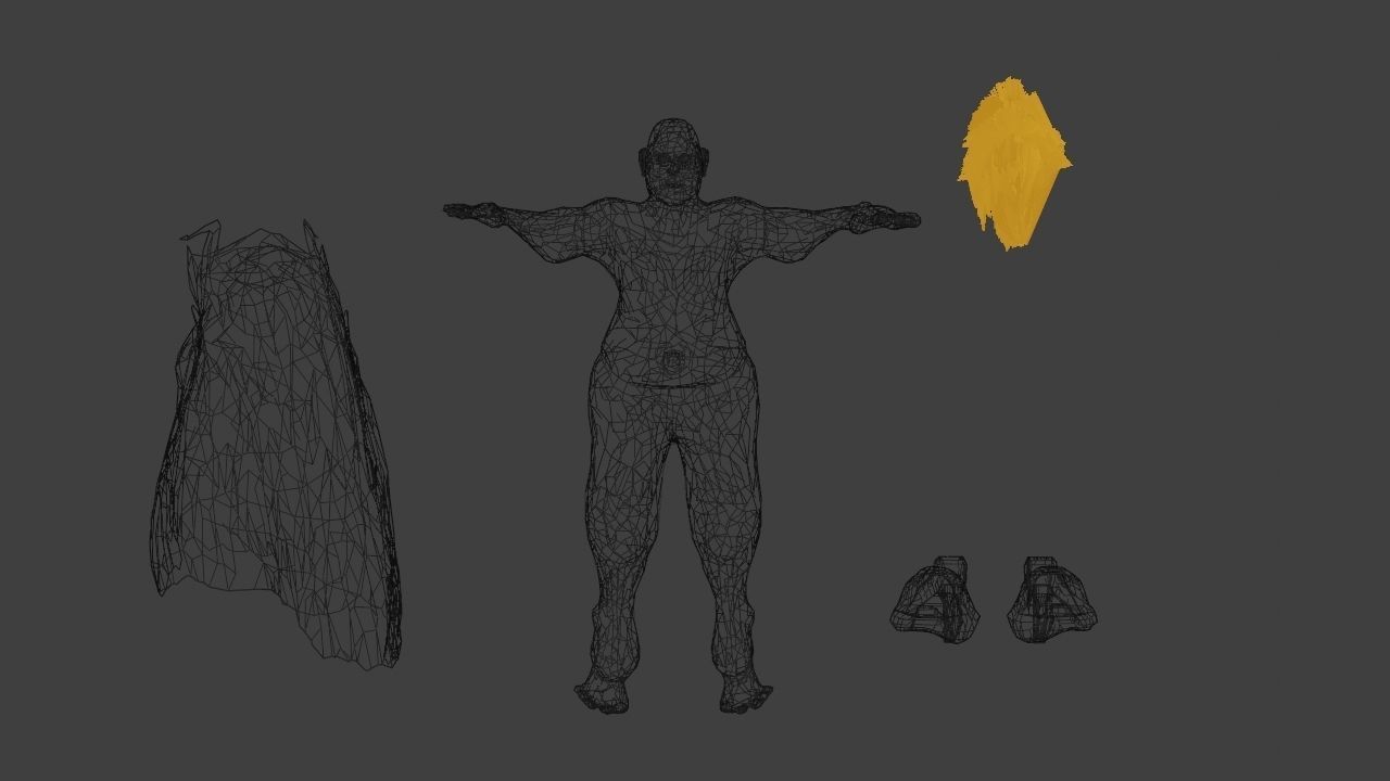 Galmaon Fat Women Low-poly 3D model_4