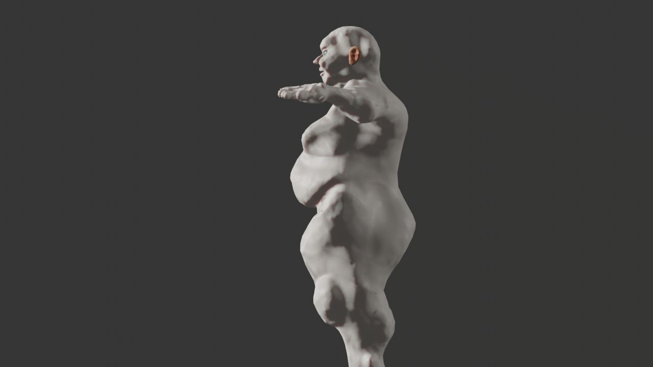 Galmaon Fat Women Low-poly 3D model_7