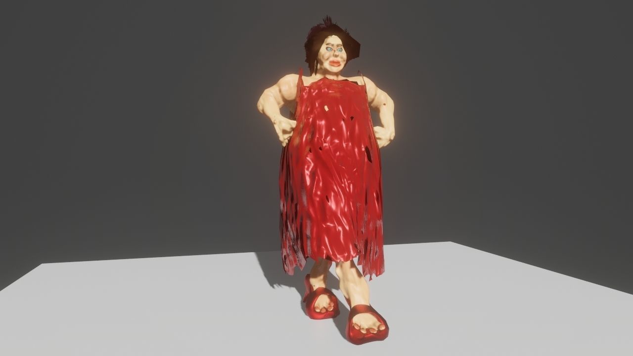 Galmaon Fat Women Low-poly 3D model_5