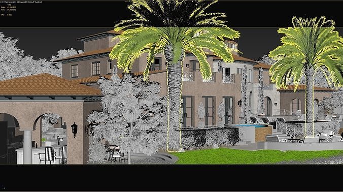 DEL MAR VILLA 3D model 7