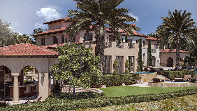 DEL MAR VILLA 3D model 2