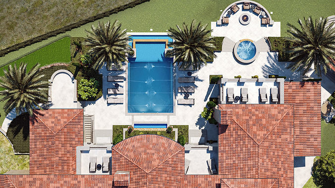 DEL MAR VILLA 3D model 6