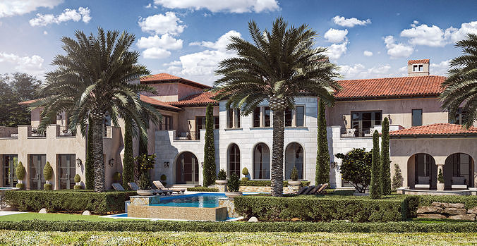 DEL MAR VILLA 3D model 4
