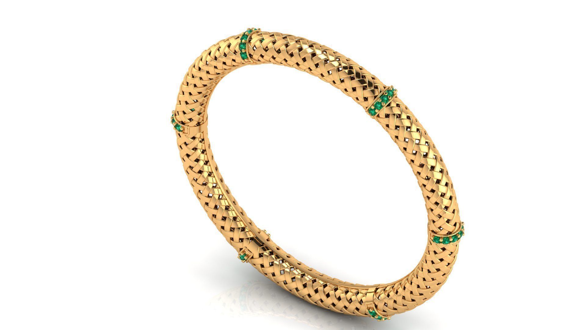 Gold Texture Bangle Bracelet JEWELRY FOR ALL CAM MACHINE  3D print model_2